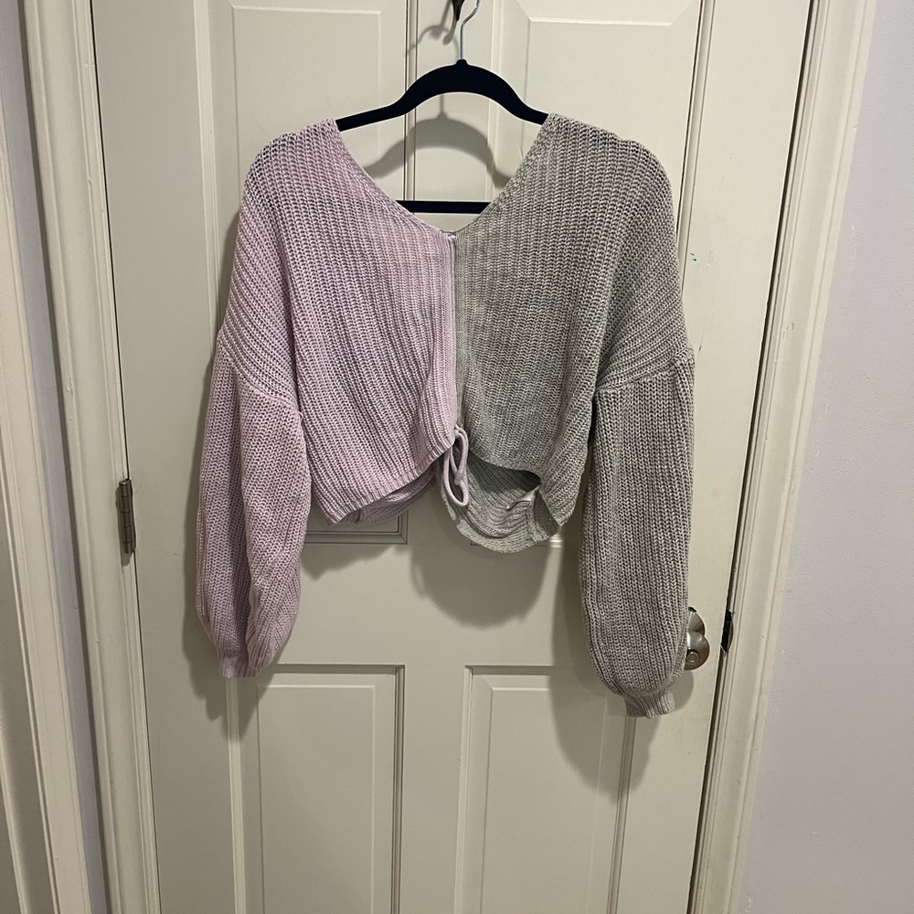 Vestique open back sweater